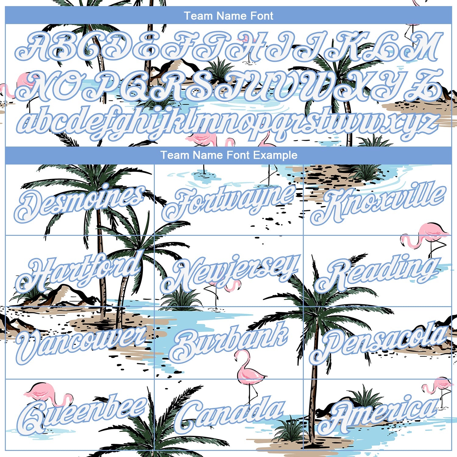 Custom Women's White White-Light Blue Hawaii Palm Trees 3D V-Neck Cropped Baseball Jersey view 4