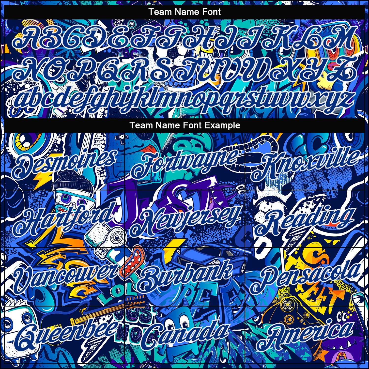 Custom Women's Graffiti Pattern Royal-White Abstract Urban Street Art 3D V-Neck Cropped Baseball Jersey view 4