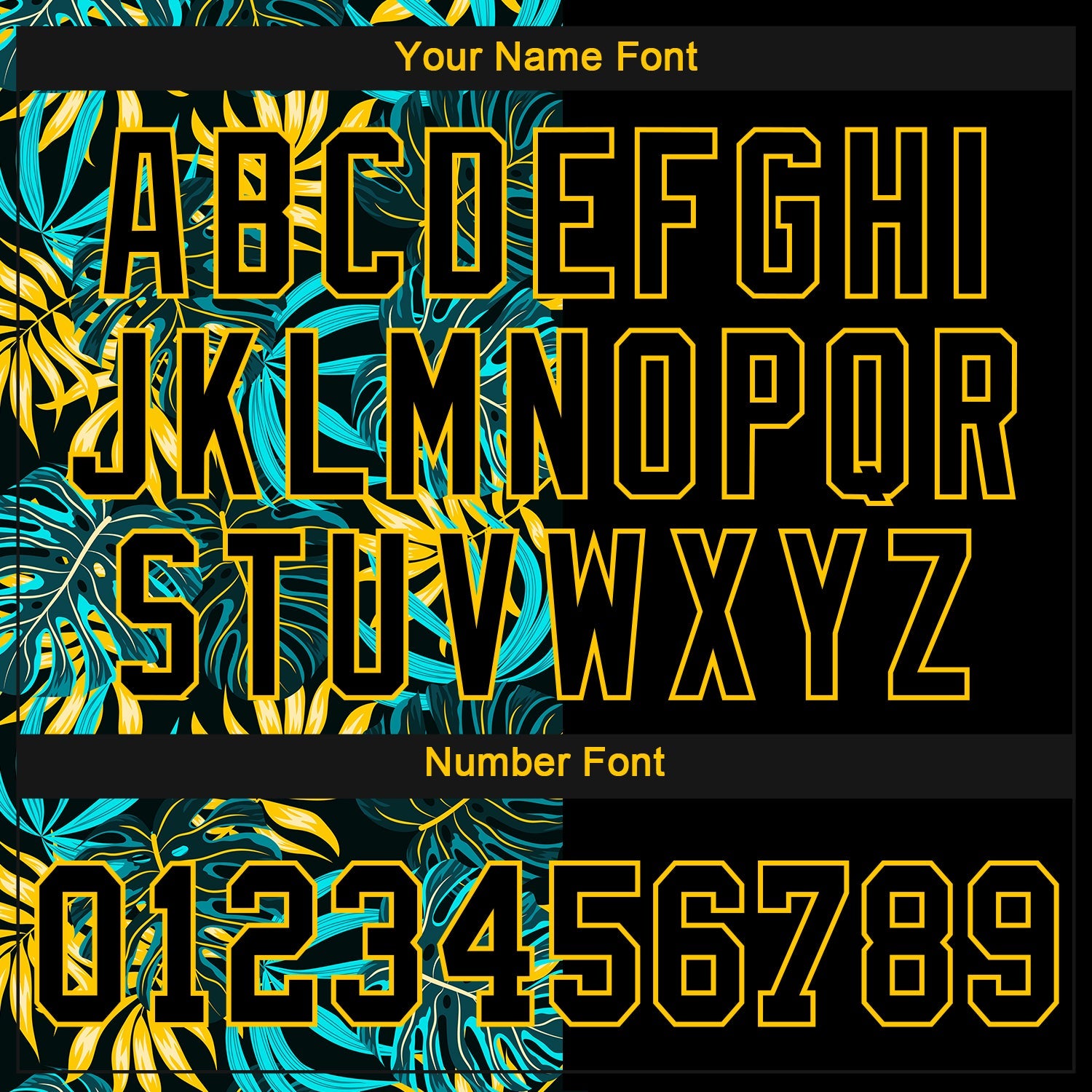 Custom Women's Black Black-Gold Tropical Palm Leaves 3D V-Neck Cropped Baseball Jersey view 5