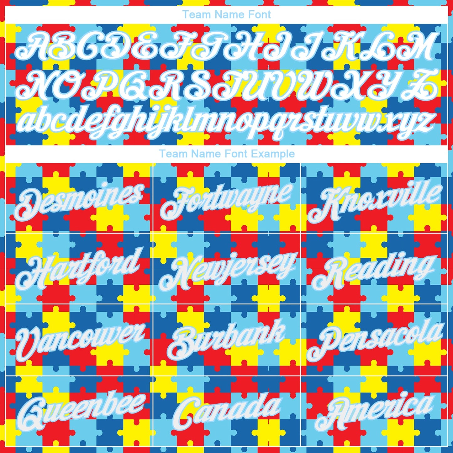 Custom Women's Autism Supporter Awareness Puzzle Pieces White-Light Blue 3D V-Neck Cropped Baseball Jersey view 4