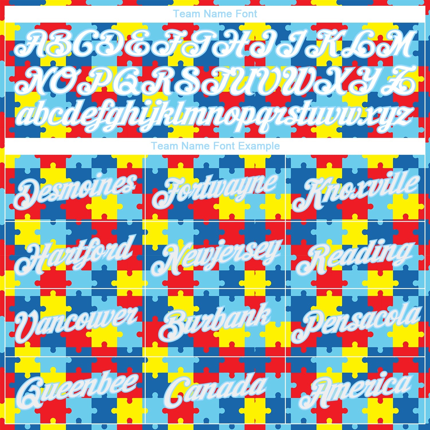 Custom Women's Autism Supporter Awareness Puzzle Pieces White-Light Blue 3D V-Neck Cropped Baseball Jersey view 4