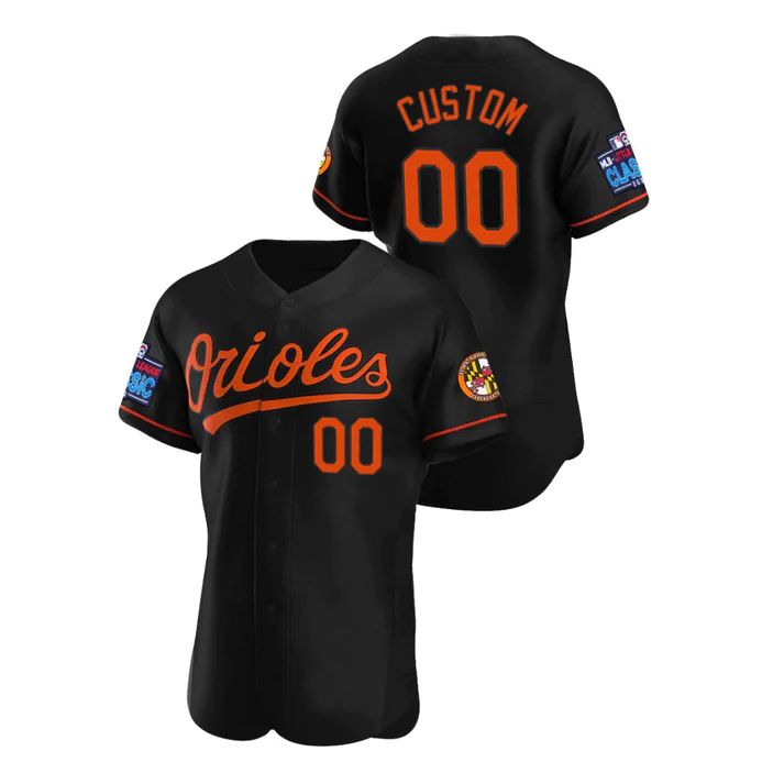Baseball Jerseys Custom Baltimore Orioles 2022 Little League Classic Black Stitched Jersey - Main View