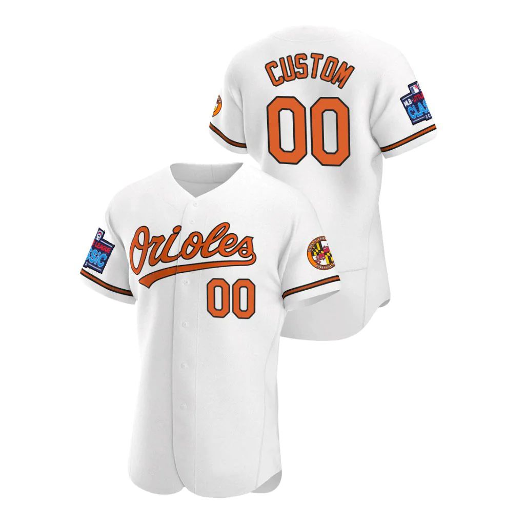 Baseball Jerseys Custom Baltimore Orioles 2022 Little League Classic White Stitched Jersey- - Main View
