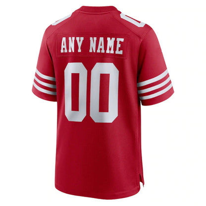 Custom SF.49ers New Red Stitched American Football Jerseys 2022 - Main View