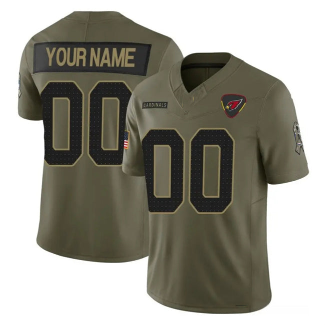 Custom A.Cardinals Active Player Olive 2025 F.U.S.E. Salute to Service Limited Stitched Football Jersey - Main View