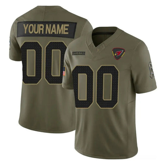Custom A.Cardinals Active Player Olive 2025 F.U.S.E. Salute to Service Limited Stitched Football Jersey - Main View