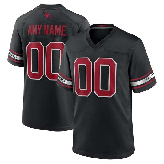 Custom A.Cardinals Black Alternate Game Stitched American Football Jerseys - Main View