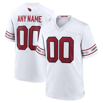 Custom A.Cardinals White Game Stitched American Football Jerseys - Main View