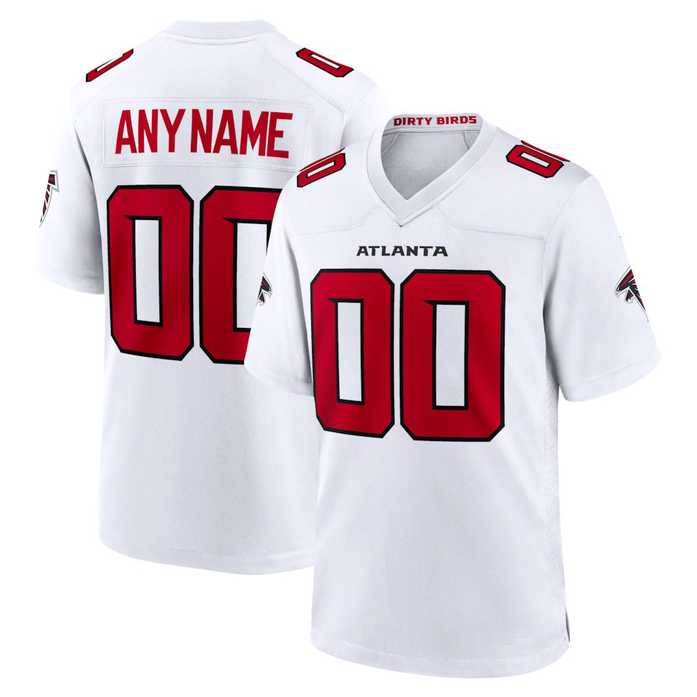 Custom A.Falcons White Game Stitched American Football Jerseys - Main View