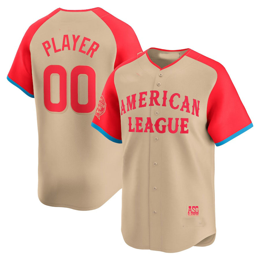 Custom American League 2024 All-Star Game Limited Pick-A-Player Jersey - Cream Baseball Jerseys - Main View