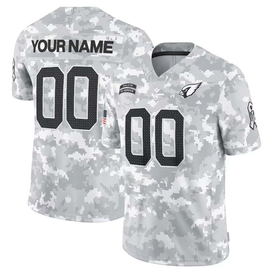Custom A.Cardinals Active Player 2024 F.U.S.E Arctic Camo Salute To Service Limited Stitched Football Jersey - Main View