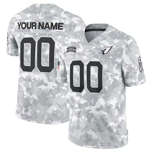Custom A.Cardinals Active Player 2024 F.U.S.E Arctic Camo Salute To Service Limited Stitched Football Jersey - Main View