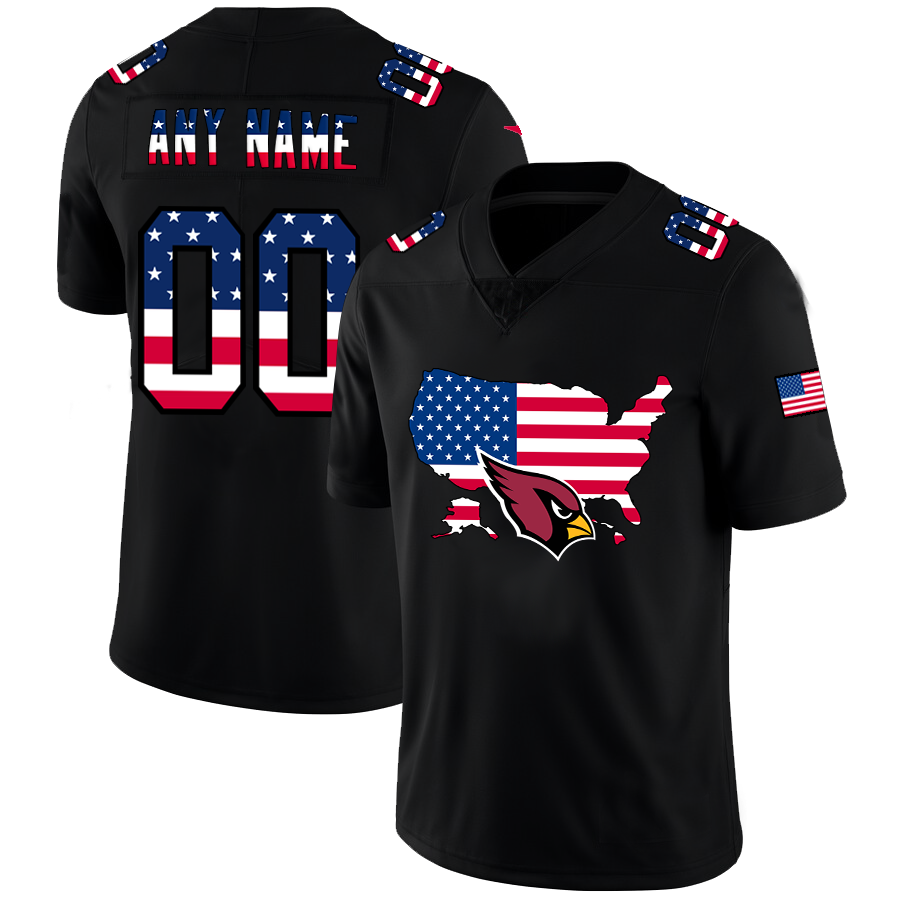 Custom A.Cardinal Black Limited Fashion Flag Stitched Football Jerseys - Main View