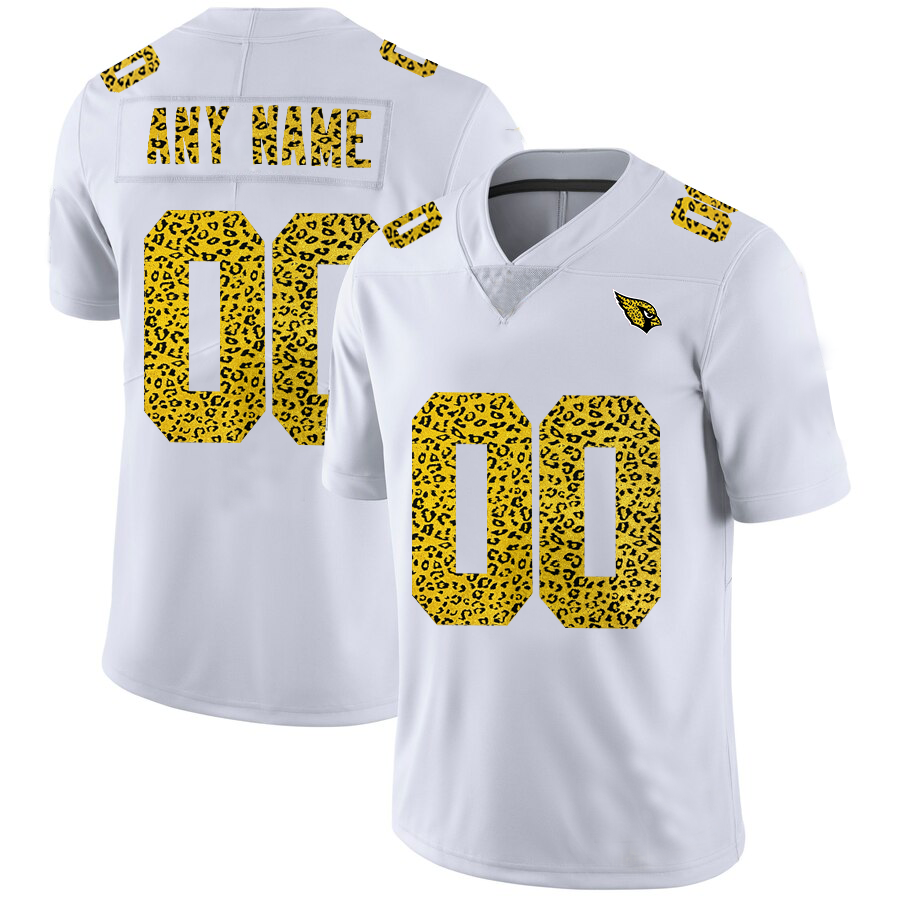 Custom A.Cardinal Jersey White Limited  Vapor White Leopard Print Fashion Jerseys - Main View