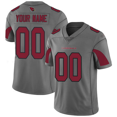 Custom A.Cardinal Jersey Silver Limited Silver Inverted Legend Football Jerseys - Main View