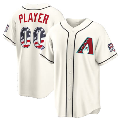 Custom Arizona Diamondbacks 2026 All-Star Edition Stars & Stripes Cream Stadium Pick-A-Player Baseball Jersey - Main View