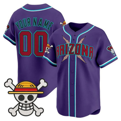 Custom Arizona Diamondbacks x One Piece Purple Vapor Premier Limited - Stitched Baseball Jersey - Main View