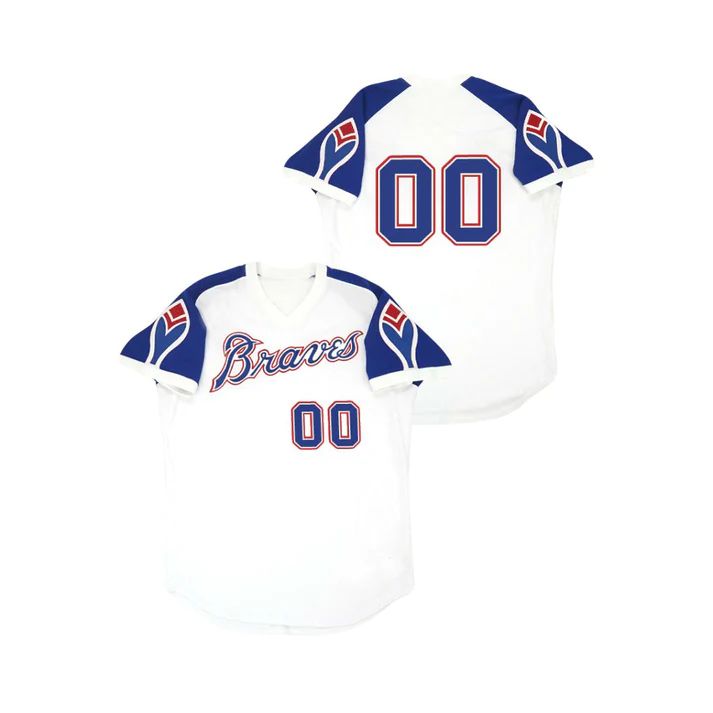 Custom Atlanta Braves White Throwback Cooperstown Jersey Stitched  Baseball Jerseys - Main View