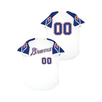 Custom Atlanta Braves White Throwback Cooperstown Jersey Stitched  Baseball Jerseys - Main View