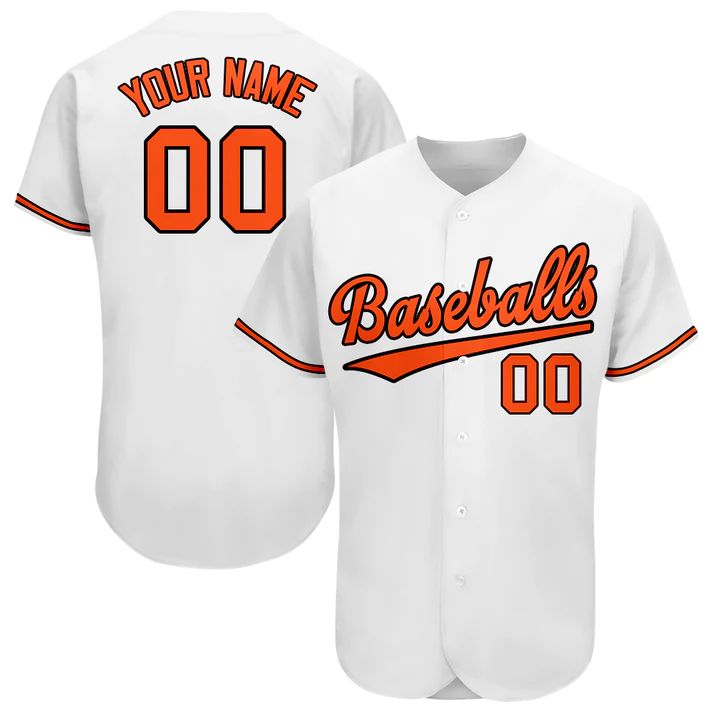 Baseball Jerseys Custom Baltimore Orioles Stitched Personalized Button Down Baseball T Shirt - Main View