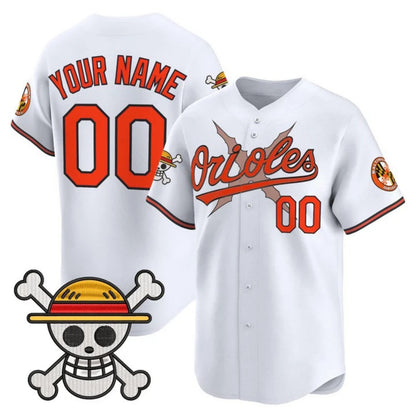 Custom Baltimore Orioles x One Piece White Vapor Premier Limited Jersey - Stitched Baseball Jersey - Main View