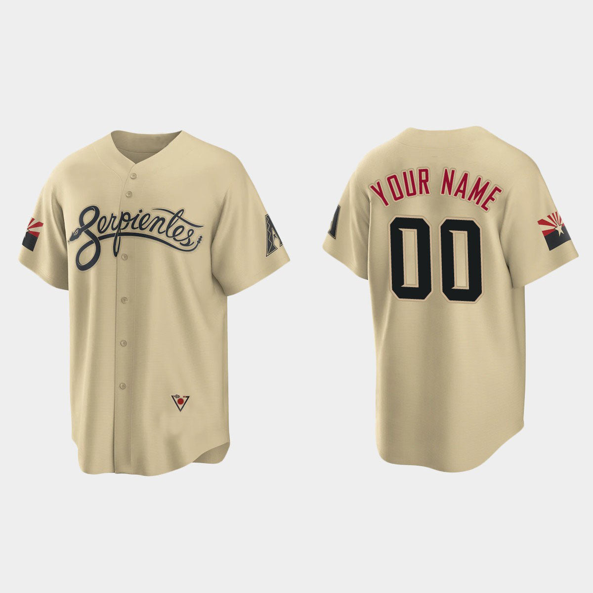 Custom 2022 Baseball Jerseys A.Diamondback Gold Stitched City Connect Jersey - Main View