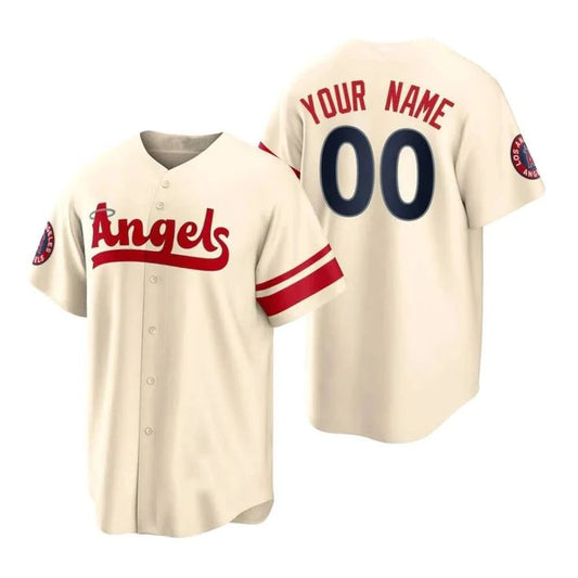Baseball Jerseys Custom Los Angeles Angels Cream Stitched 2022 City Connect Jersey Men Youth Women - Main View