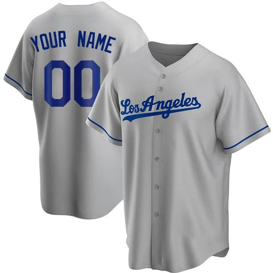 Baseball Jerseys Custom Los Angeles Dodgers Grey Stitched Jerseys Men Youth Women Letter And Numbers Birthday Gift - Main View