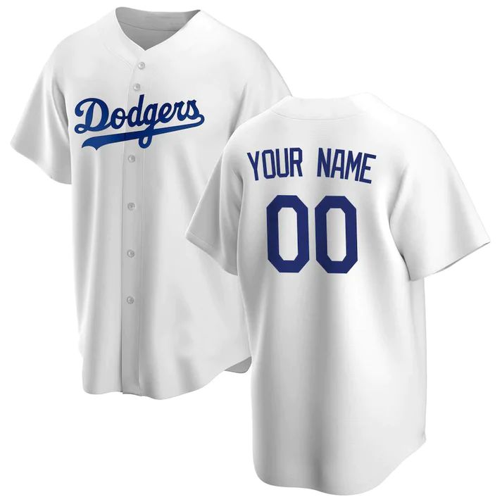 Baseball Jerseys Custom Los Angeles Dodgers White Stitched Jerseys. - Main View