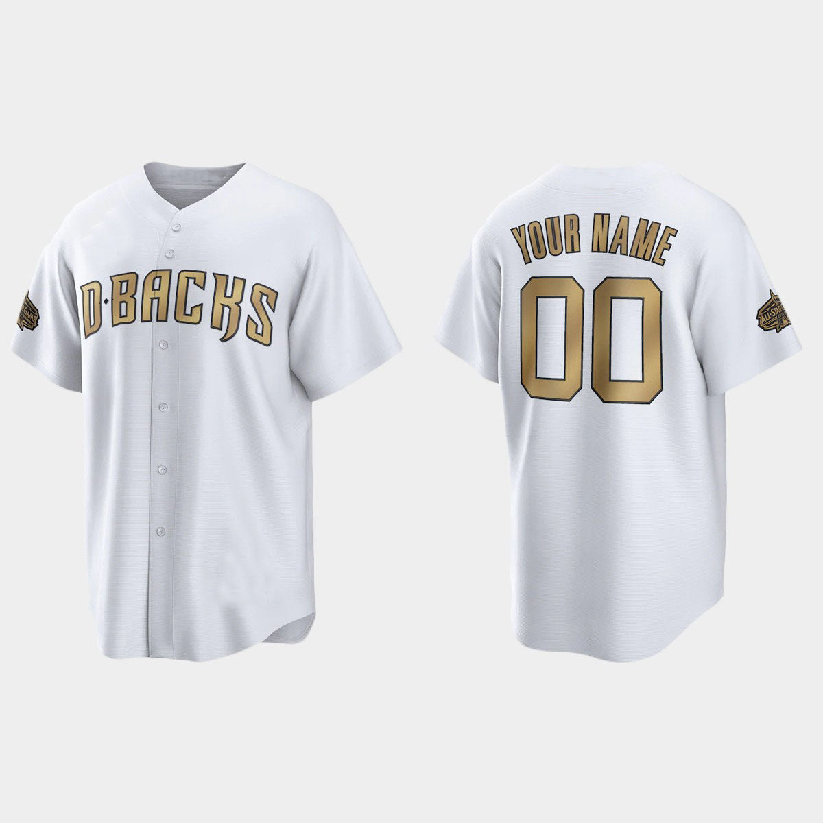 Baseball White Custom A.Diamondback 2022 All Star Game Jersey Stitched - Main View