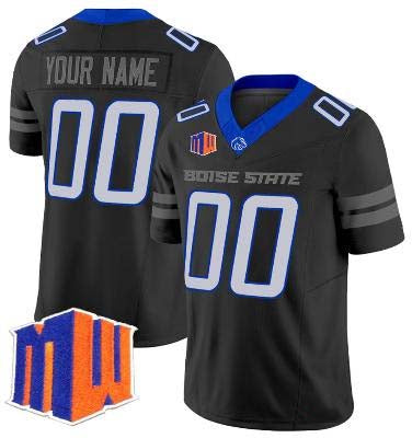 Custom B.State Broncos Black Vapor Limited Football American College Jerseys - Main View