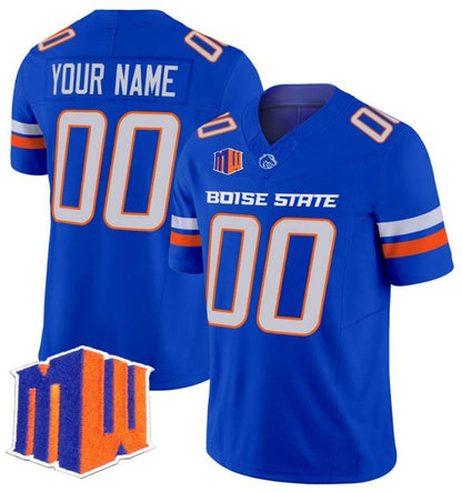 Custom B.State Broncos Royal Vapor Limited Football American College Jerseys - Main View