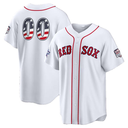 Custom Boston Red Sox 2026 All-Star Edition Stars & Stripes White Stadium Pick-A-Player Baseball Jersey - Main View