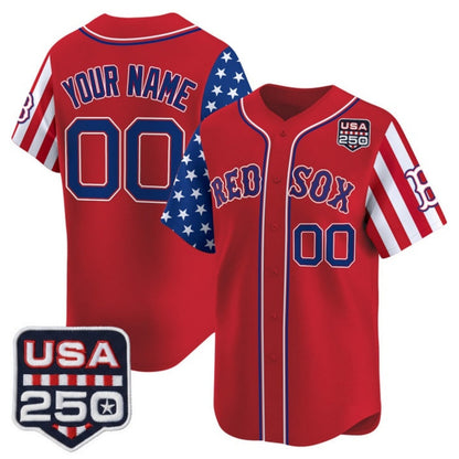 Custom Boston Red Sox America 250 Edition Vapor Premier Limited Red  Stitched Baseball Jersey - Main View