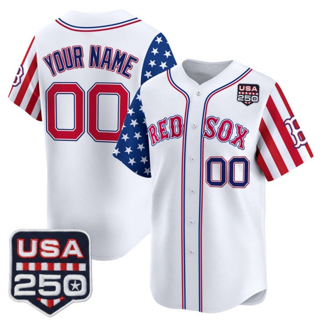 Custom Boston Red Sox America 250 Edition Vapor Premier Limited White Stitched Baseball Jersey - Main View