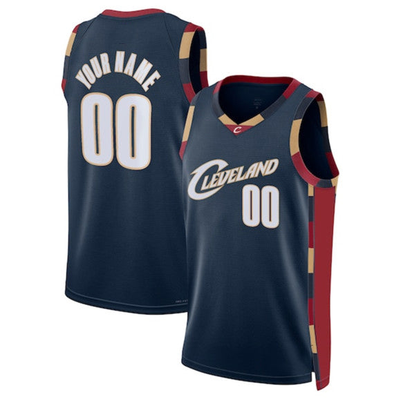 Custom C.Cavaliers Active Player Navy 2025 Classic Edition Stitched Basketball Jersey - Main View
