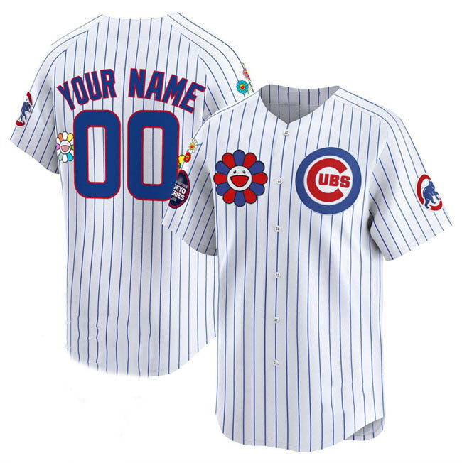 Custom Chicago Cubs ACTIVE PLAYER White 2025 Tokyo Series Limited Stitched Baseball Jersey - Main View