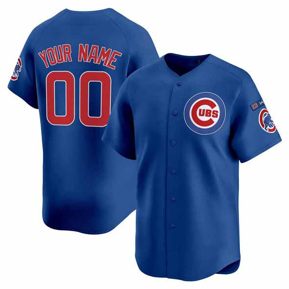 Custom Chicago Cubs Active Player Royal 'Ryne Sandberg Tribute' Vapor Limited V3 Stitched Baseball Jersey - Main View