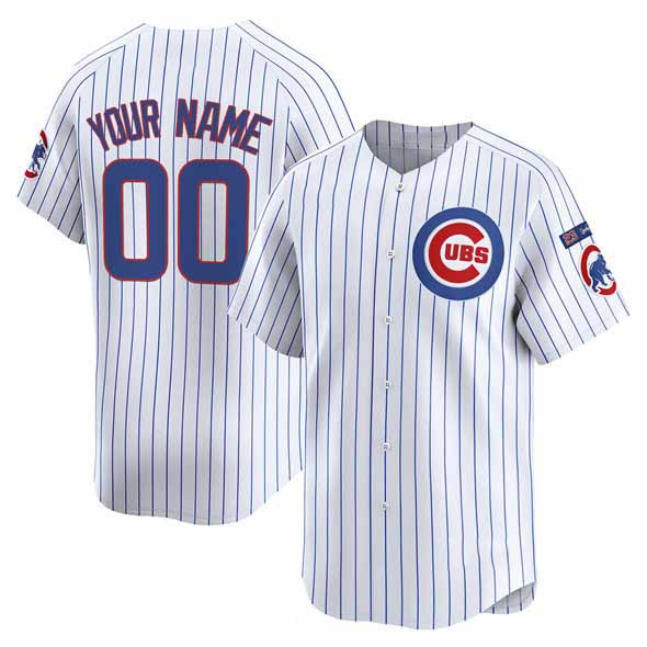 Custom Chicago Cubs Active Player White 'Ryne Sandberg Tribute' Vapor Limited V3 Stitched Baseball Jersey - Main View