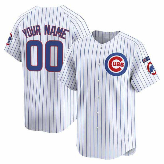 Custom Chicago Cubs Active Player White 'Ryne Sandberg Tribute' Vapor Limited V3 Stitched Baseball Jersey - Main View