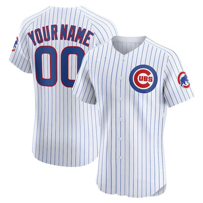 Custom Chicago Cubs Home Elite Jersey - White Baseball Jerseys
