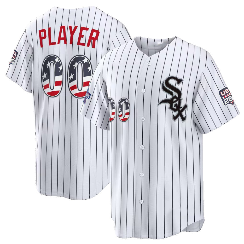 Custom Chicago White Sox 2026 All-Star Edition Stars & Stripes White Stadium Pick-A-Player Baseball Jersey - Main View