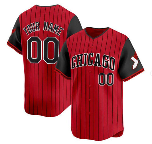 Custom Chicago White Sox Active Player Red Black 2025 City Connect Limited Stitched Baseball Jersey - Main View