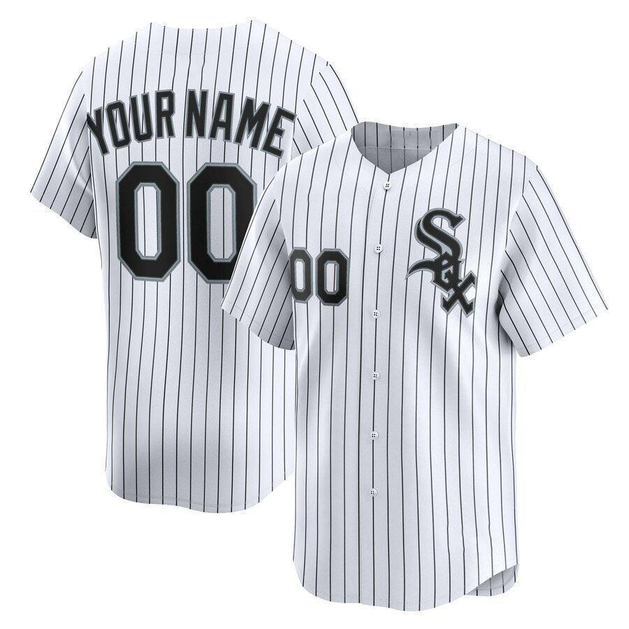Custom Chicago White Sox Home Limited Jersey – White Stitched Baseball Jersey - Main View
