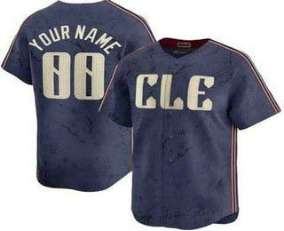 Custom Cleveland Guardians Navy City Connect Limited Jersey Stitched Baseball Jersey - Main View
