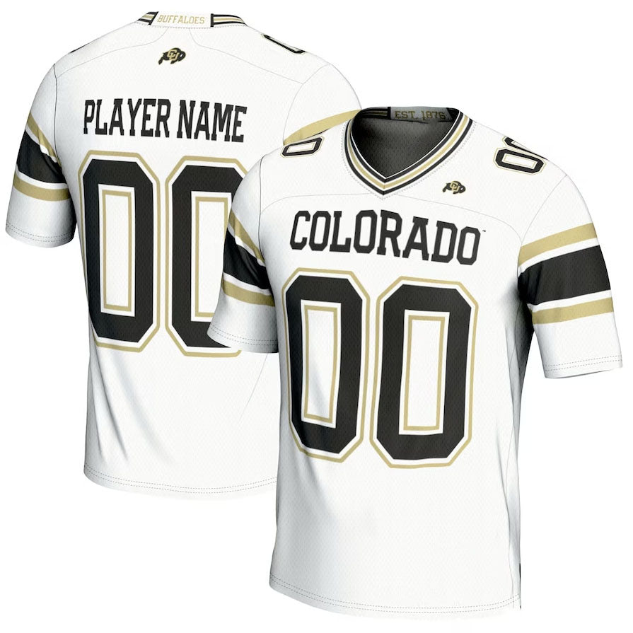 Custom C.Buffaloes GameDay Greats NIL Pick-A-Player Football Jersey - White American College Jerseys - Main View