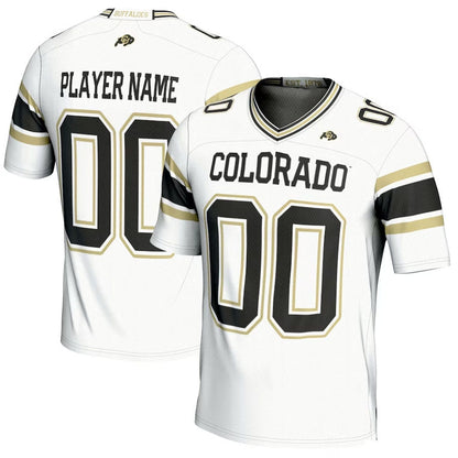 Custom C.Buffaloes GameDay Greats NIL Pick-A-Player Football Jersey - White American College Jerseys - Main View