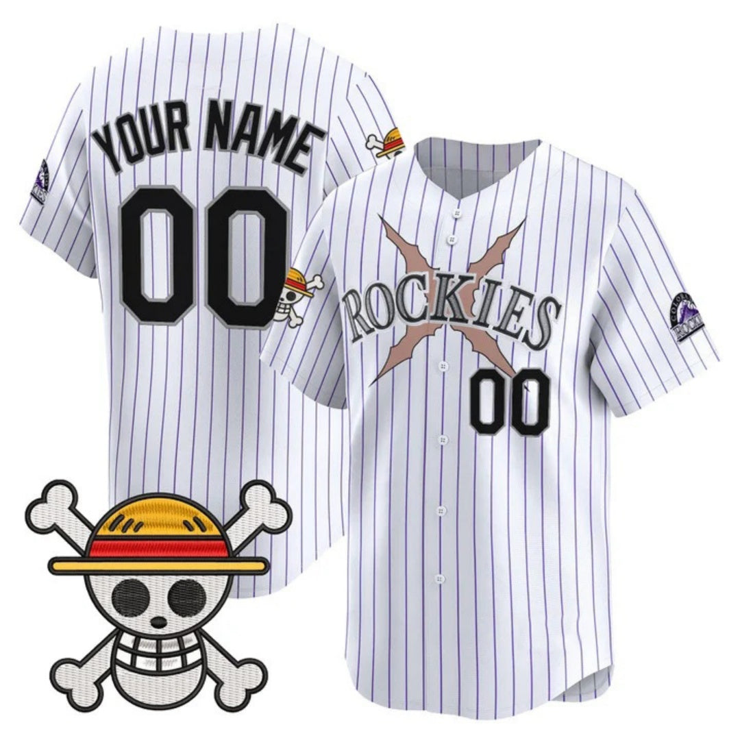 Custom Colorado Rockies x One Piece White Vapor Premier Limited Jersey - Stitched Baseball Jersey - Main View