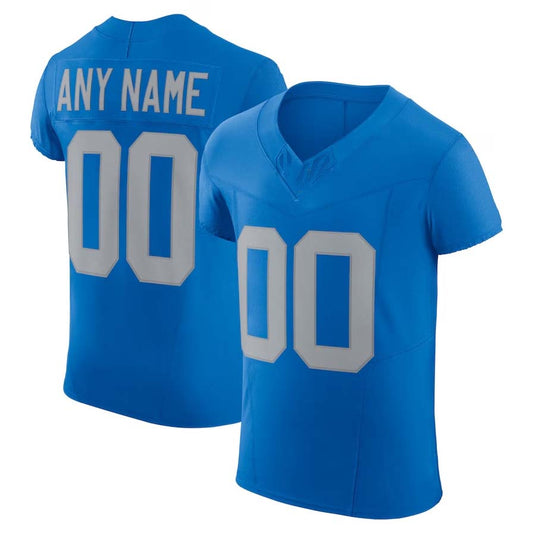 Custom D.Lions Blue Alternate Vapor F.U.S.E. Elite Stitched American Football Jerseys - Main View