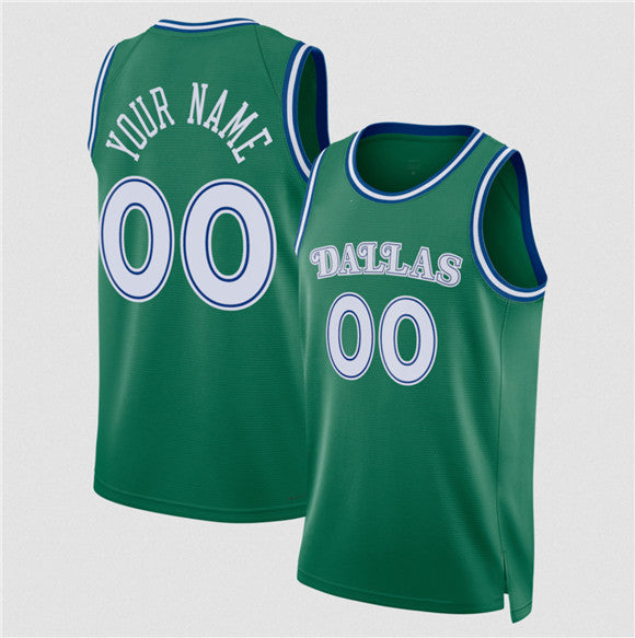 Custom D.Mavericks Active Player Green 2025 Classic Edition Stitched Basketball Jersey - Main View